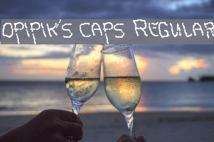opipik's caps Regular Font examples