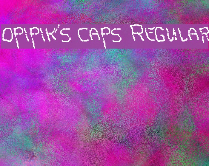 opipik's caps Regular Font examples