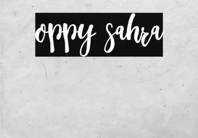 oppy sahra Font examples
