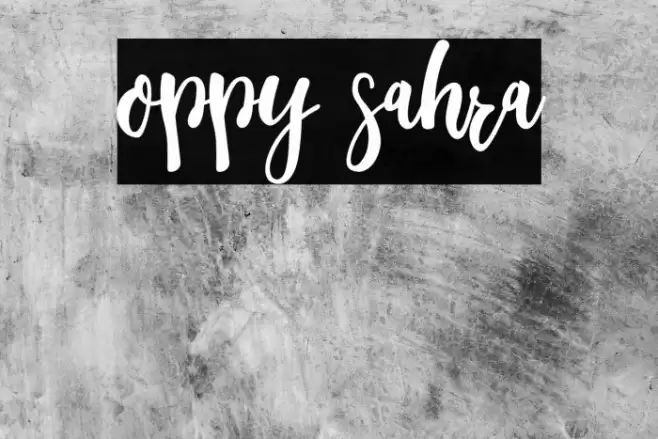 oppy sahra Font examples