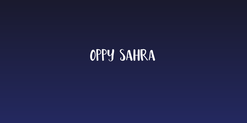 oppy sahra Social Header