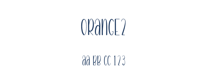 ORANGE2 Font Preview
