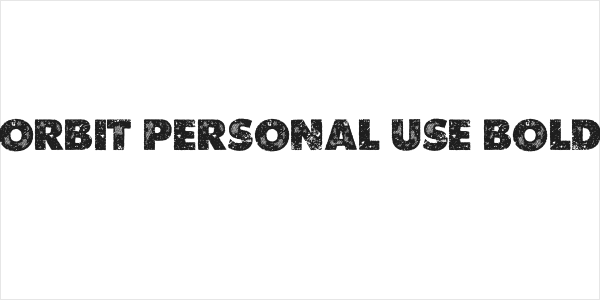 ORBIT PERSONAL USE Bold Logo