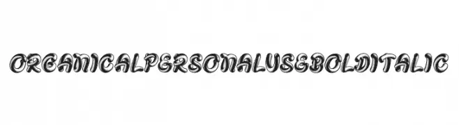 ORGANICAL PERSONAL USE Bold Italic  font caratteri gratis