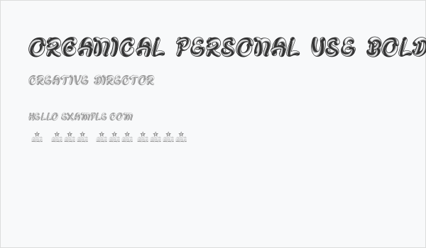 ORGANICAL PERSONAL USE Bold Italic Business Card