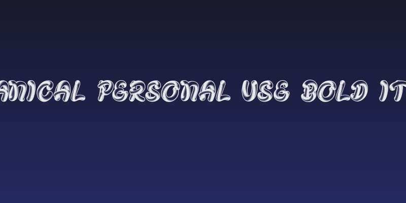 ORGANICAL PERSONAL USE Bold Italic Social Header