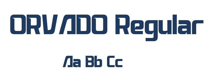 ORVADO Regular Font Preview