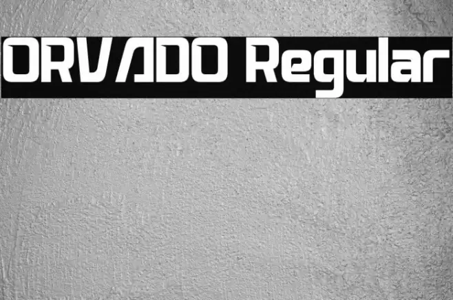 ORVADO Regular フォント examples