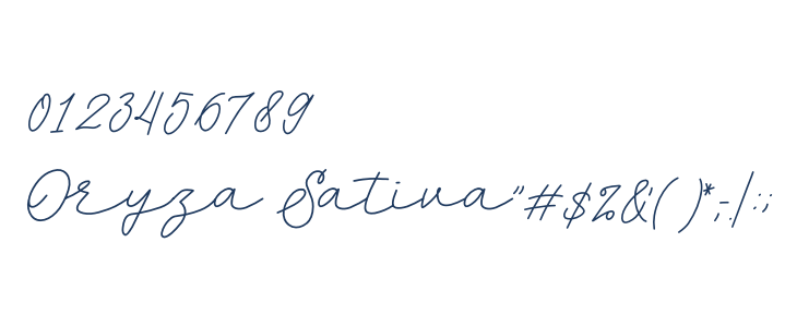 ORYZA SATIVA DEMO Other Characters