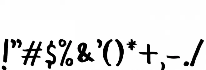 OraRet Font OTHER CHARS