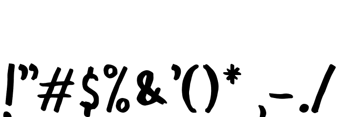 OraRet Font OTHER CHARS
