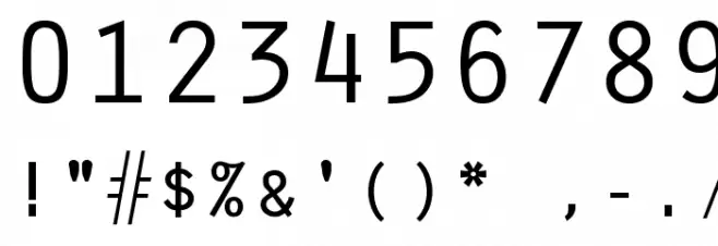 Oracle Regular Font OTHER CHARS