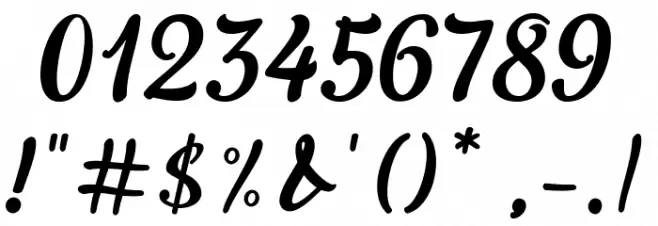 OraghonScript Font OTHER CHARS