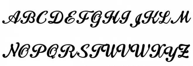 OraghonScript Caratteri MAIUSCOLE
