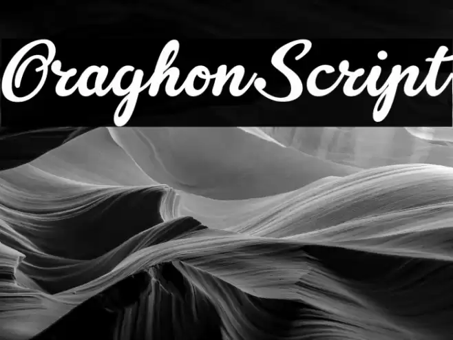 OraghonScript Font examples