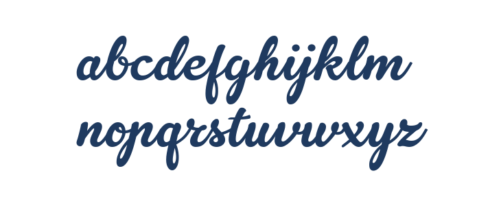 OraghonScript Lowercase