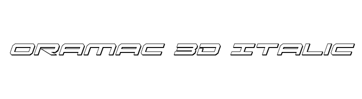 Oramac 3D Italic  Скачать бесплатные шрифты