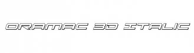 Oramac 3D Italic  تنزيل الخطوط