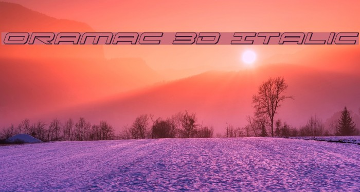 Oramac 3D Italic Example 1