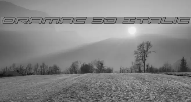 Oramac 3D Italic Font examples