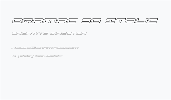 Oramac 3D Italic Business Card
