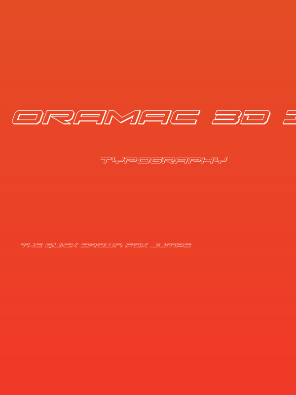 Oramac 3D Italic Poster