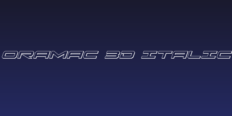 Oramac 3D Italic Social Header