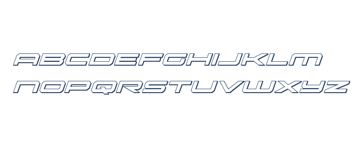 Oramac 3D Italic Lowercase