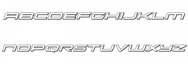 Oramac 3D Italic फ़ॉन्ट लोअरकेस