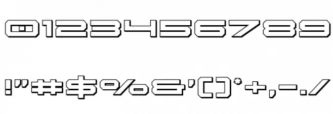 Oramac 3D Font OTHER CHARS
