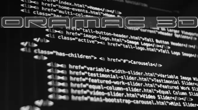 Oramac 3D Font examples