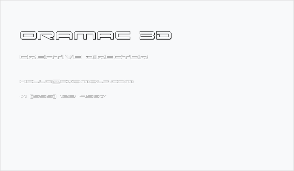 Oramac 3D Business Card