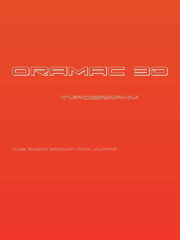 Oramac 3D Poster
