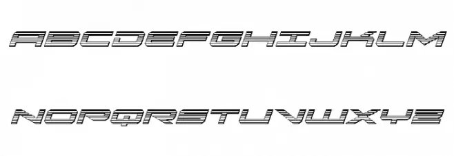 Oramac Chrome Italic Caratteri MAIUSCOLE