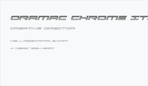 Oramac Chrome Italic Business Card