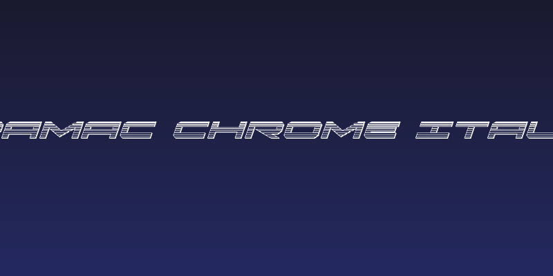 Oramac Chrome Italic Social Header