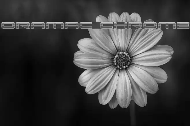 Oramac Chrome Font examples