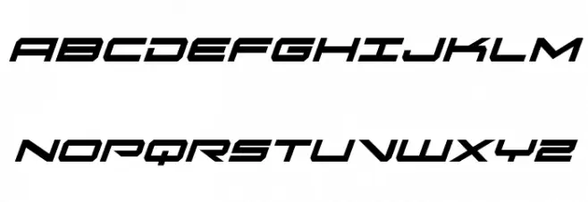 Oramac Condensed Italic 字体 大写