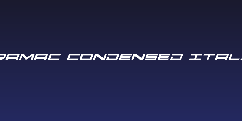 Oramac Condensed Italic Social Header