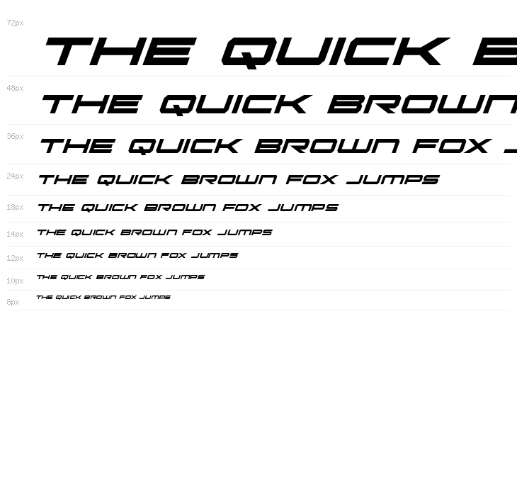 Oramac Condensed Italic Waterfall