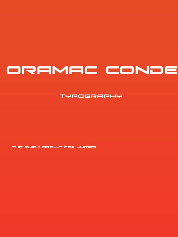 Oramac Condensed Poster