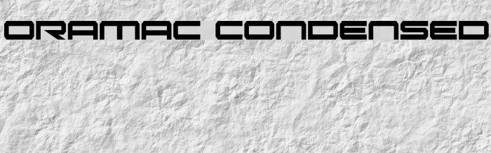Oramac Condensed Font examples