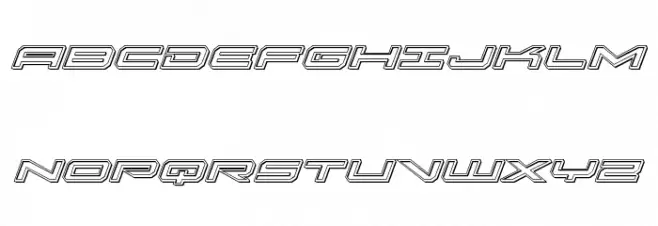 Oramac Engraved Italic Schriftart Groß