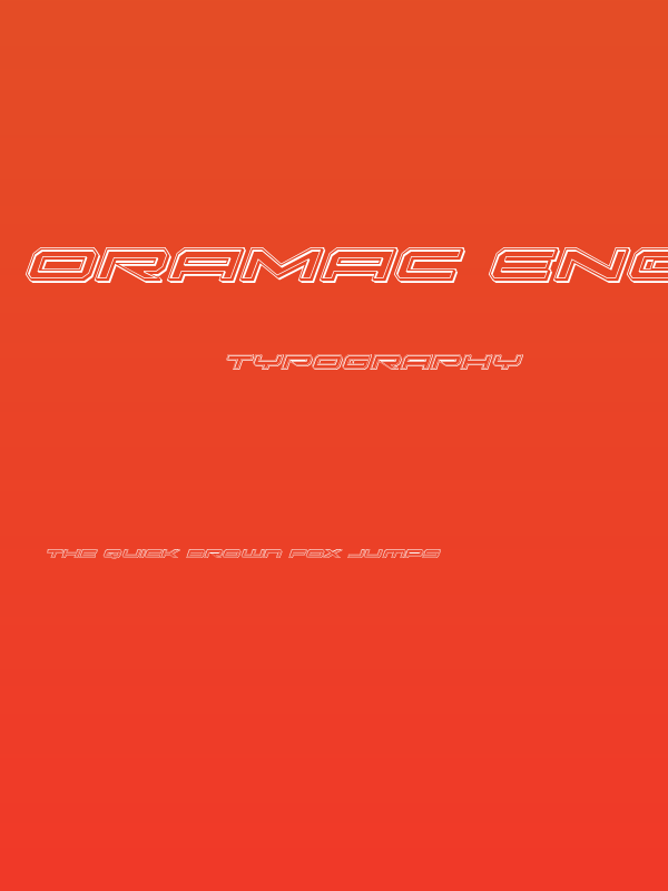 Oramac Engraved Italic Poster