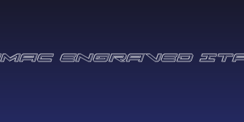 Oramac Engraved Italic Social Header