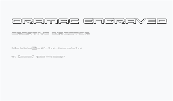 Oramac Engraved Business Card