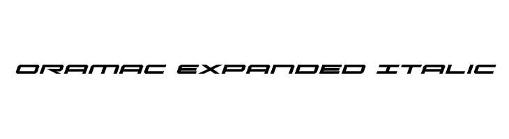 Oramac Expanded Italic Font