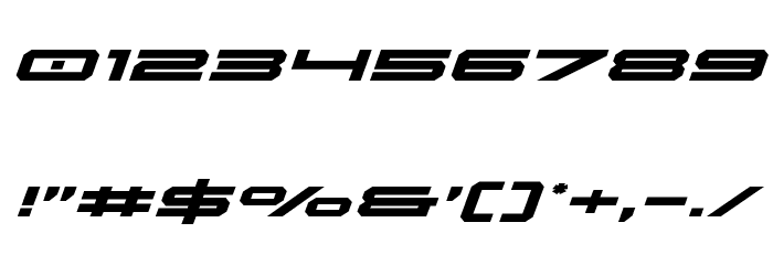 Oramac Expanded Italic Font OTHER CHARS