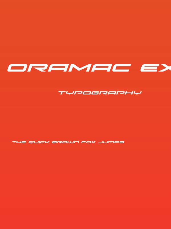 Oramac Expanded Italic Poster