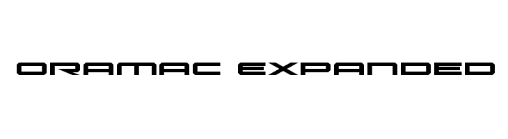 Oramac Expanded Font